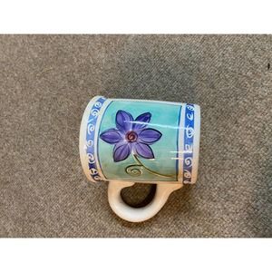 Floral Purple and Green Coffee Mug